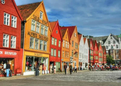 Bergen - nabrzeże Bryggen